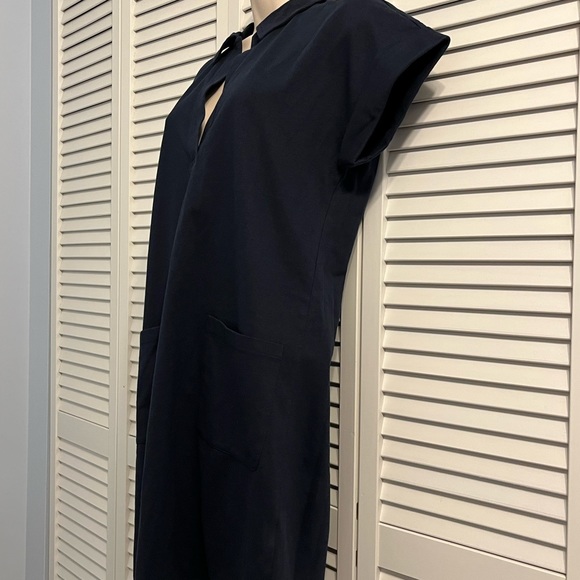 BANANA REPUBLIC FACTORY COLLARED DRESS IN NAVY NWT LOW PRICE DISCOUNTED SHIPPING - Picture 3 of 4